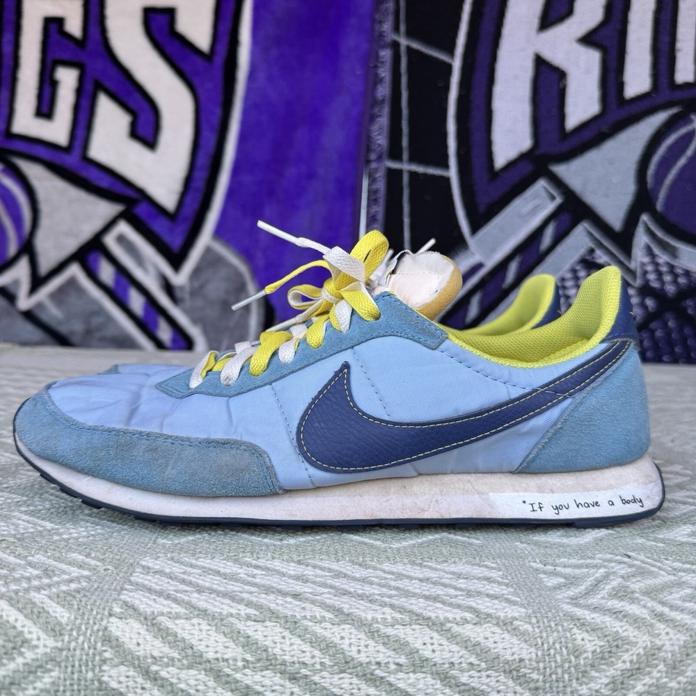 Size‎ 13 - NIKE WAFFLE TRAINER 2 "IF YOU HAVE A BODY" BLUE YELLOW DM8323-400